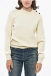 Bottega Veneta Crew Neck Triple Knot Wool Sweater In Neutral