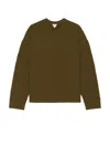 Bottega Veneta Crew Neck Wool Intreccio 3d Knit Sweater In Olive Oil