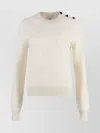 Bottega Veneta Crew-neck Wool Sweater Embellished Buttons