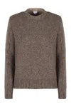 Bottega Veneta Grey Round Neck Pullover In Grey