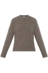 Bottega Veneta Knitted Crewneck Sweater In Riverbed Melange