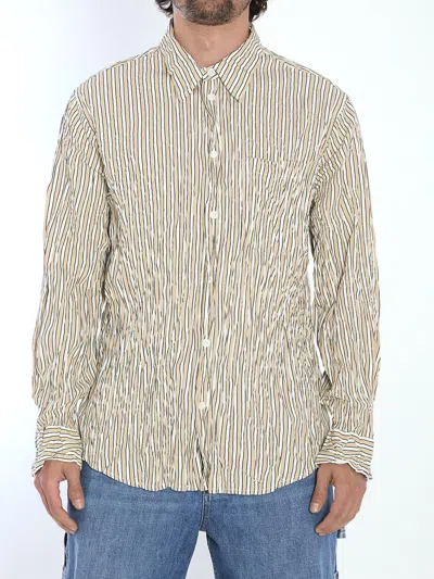 Bottega Veneta Crushed Technical Cotton Poplin Button-up Shirt In Multicolor