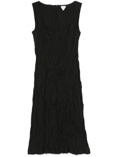 Bottega Veneta Crinkled Dress In Black