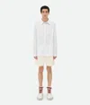 Bottega Veneta Crisp Cotton Silk Check Bandana Shirt In White