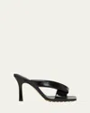 Bottega Veneta Criss Cross Padded Leather Slide Sandals In Fondant