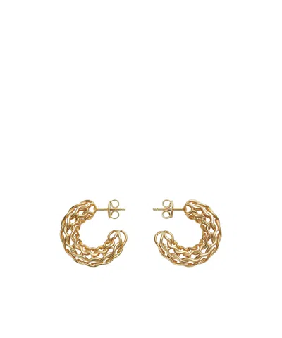 Bottega Veneta Crochet Earrings In Yellow