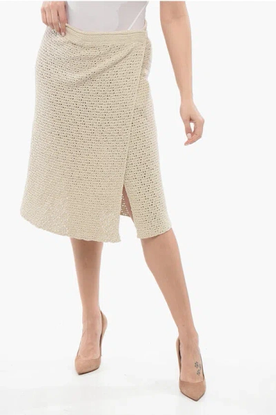 BOTTEGA VENETA CROCHET KNITTED SKIRT
