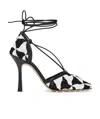 Bottega Veneta Phantom Crochet Stretch Lace-up Sandals In Black