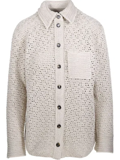 Bottega Veneta Crochet Shirt In White