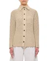 Bottega Veneta Cotton Crochet Shirt In Neutrals