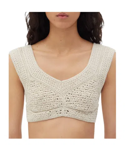 Bottega Veneta Crocheted Detailed Vest In White