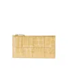 Bottega Veneta Croco-embossed Leather Cardholder Pouch In Sand