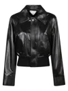 Bottega Veneta Women Black Lightweight Smooth Nappa Leather Jacket In Black