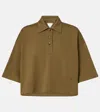 Bottega Veneta Cropped Cotton Polo Shirt