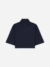 Bottega Veneta Cotton Pique Polo Shirt In Blue