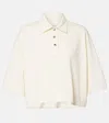 Bottega Veneta Cropped Cotton Polo Shirt In White