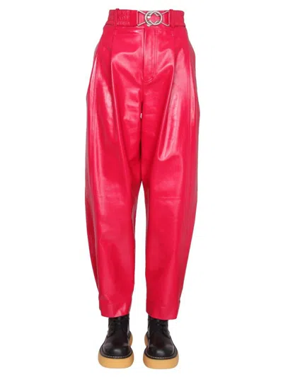 BOTTEGA VENETA CROPPED LEATHER PANTS