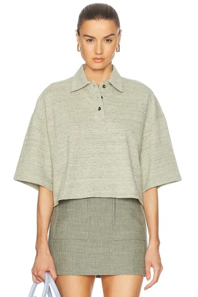Bottega Veneta Cropped Polo Shirt In Chick Melange