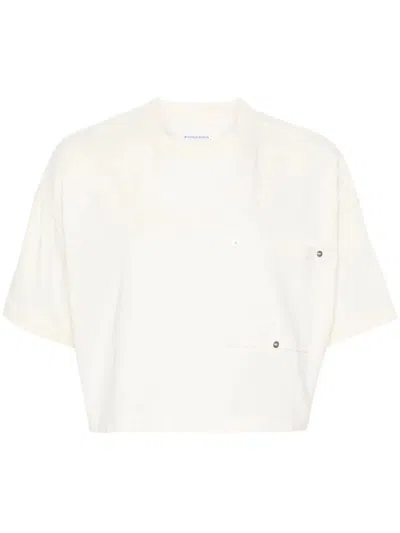 Bottega Veneta Cropped T-shirt In White