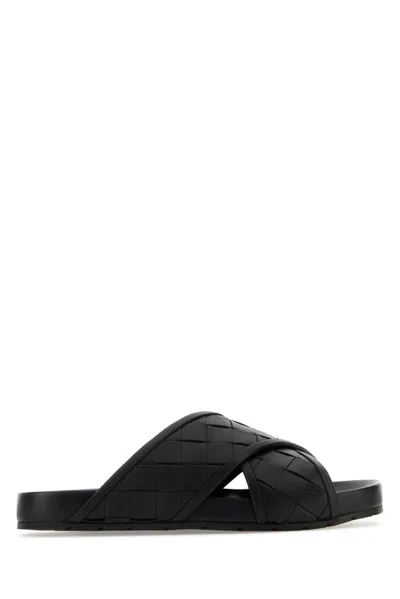 Bottega Veneta Sandal Cross Intreccio-44 Nd  Male In Black