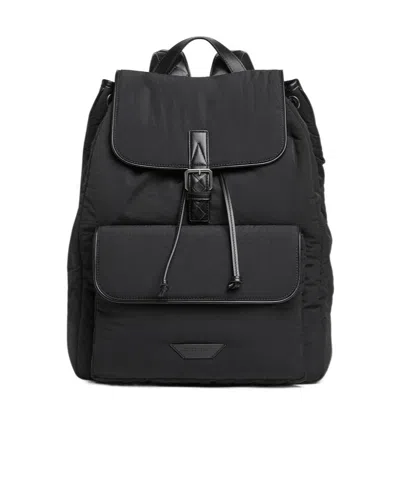 Bottega Veneta Crossroad Logo Backpack In Black