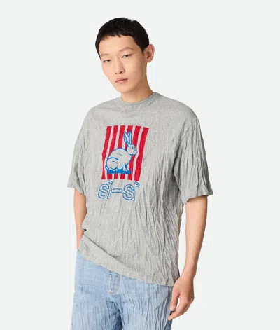 BOTTEGA VENETA CRUSHED COTTON PRINTED JERSEY T-SHIRT