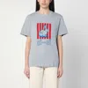 Bottega Veneta Crushed Cotton Printed Jersey T-thirt In Grey
