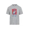 Bottega Veneta Graphic Rabbit-print Crushed Cotton Jersey T-shirt In Gray