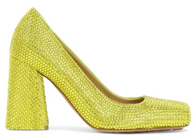 Pre-owned Bottega Veneta Crystal Embellished Tower Pumps (women's) Sneakers In Green