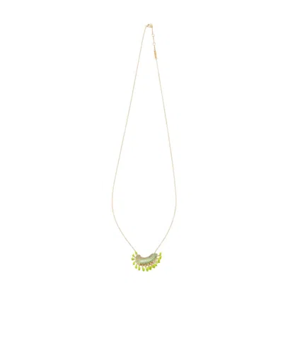 Bottega Veneta Crystal-pendant Necklace In Nude