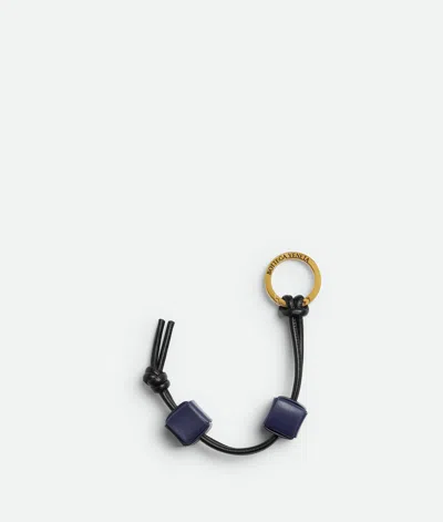 Bottega Veneta Cube Key Ring In Black