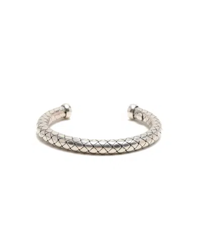 Bottega Veneta Cuff Bracelet In Silver