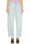 Bottega Veneta Cuffed Straight Leg In Light Blue