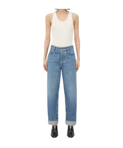Bottega Veneta Curled Jeans In Blue