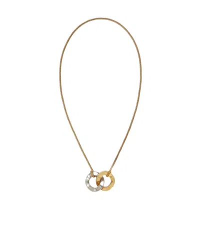 Bottega Veneta Curve Necklace In Yellow