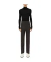 Bottega Veneta Curved Wool Casual Pants In Black