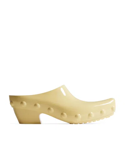 Bottega Veneta Curved-toe Gondola Clog Mules 65 In Yellow
