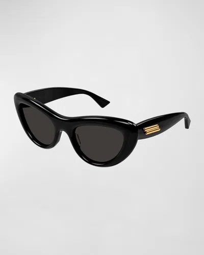 BOTTEGA VENETA CURVY ACETATE CAT-EYE SUNGLASSES