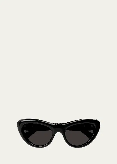 BOTTEGA VENETA CURVY ACETATE CAT-EYE SUNGLASSES