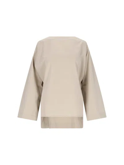 Bottega Veneta Cut Out Detailed Shirt In Beige