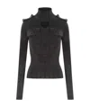 Bottega Veneta Cut-out Ribbed Knit Top In Green