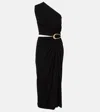 Bottega Veneta Viscose Jersey Midi Dress With Buckle In Black