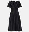 Bottega Veneta Fluid Linen Midi Dress With Twist Detail In Black