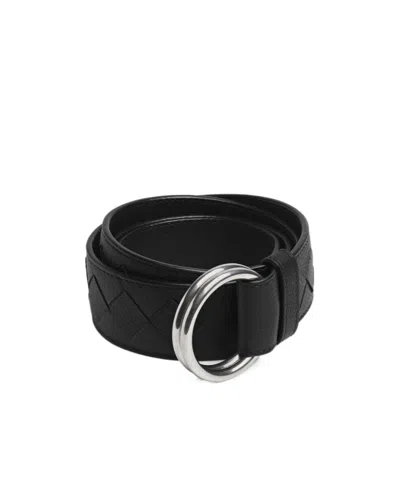 Bottega Veneta Black D-ring Pebble Calf Belt