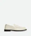 Bottega Veneta Square Toe Loafers In Sea Salt