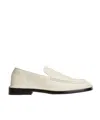 Bottega Veneta Square Toe Loafers In Sea Salt