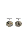 Bottega Veneta Dalmatian Stone Cufflinks In Nude
