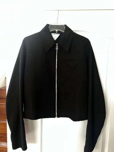 Pre-owned Bottega Veneta Daniel Lee Cropped Work Jacket In Black