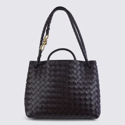 Bottega Veneta Dark Barolo Leather Andiamo Bag In Brown