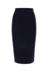 Bottega Veneta Midnight Blue Cashmere Blend Skirt In Blue
